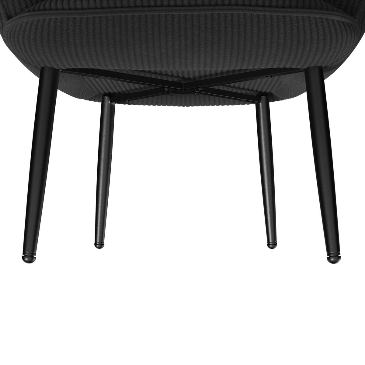 SCAUN DE RELAXARE AURORA - negru, Modern, lemn/metal (68/98/74cm) - Bessagi Home