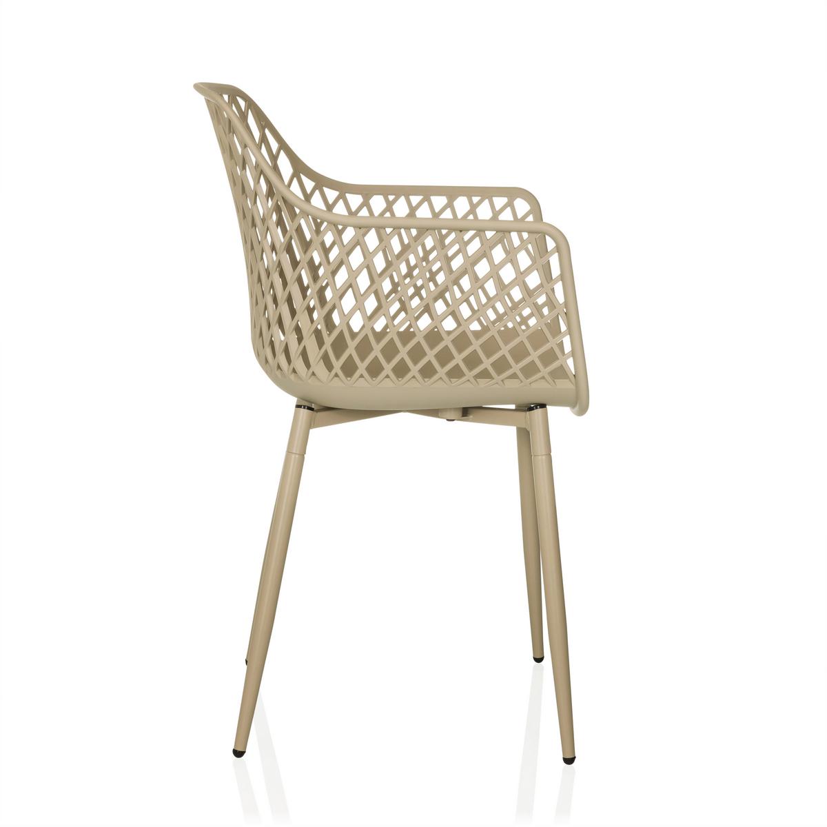 Vrtni Stol Begio L, Bež - bež, Moderno, kovina/umetna masa (56/81/50cm) - MID.YOU