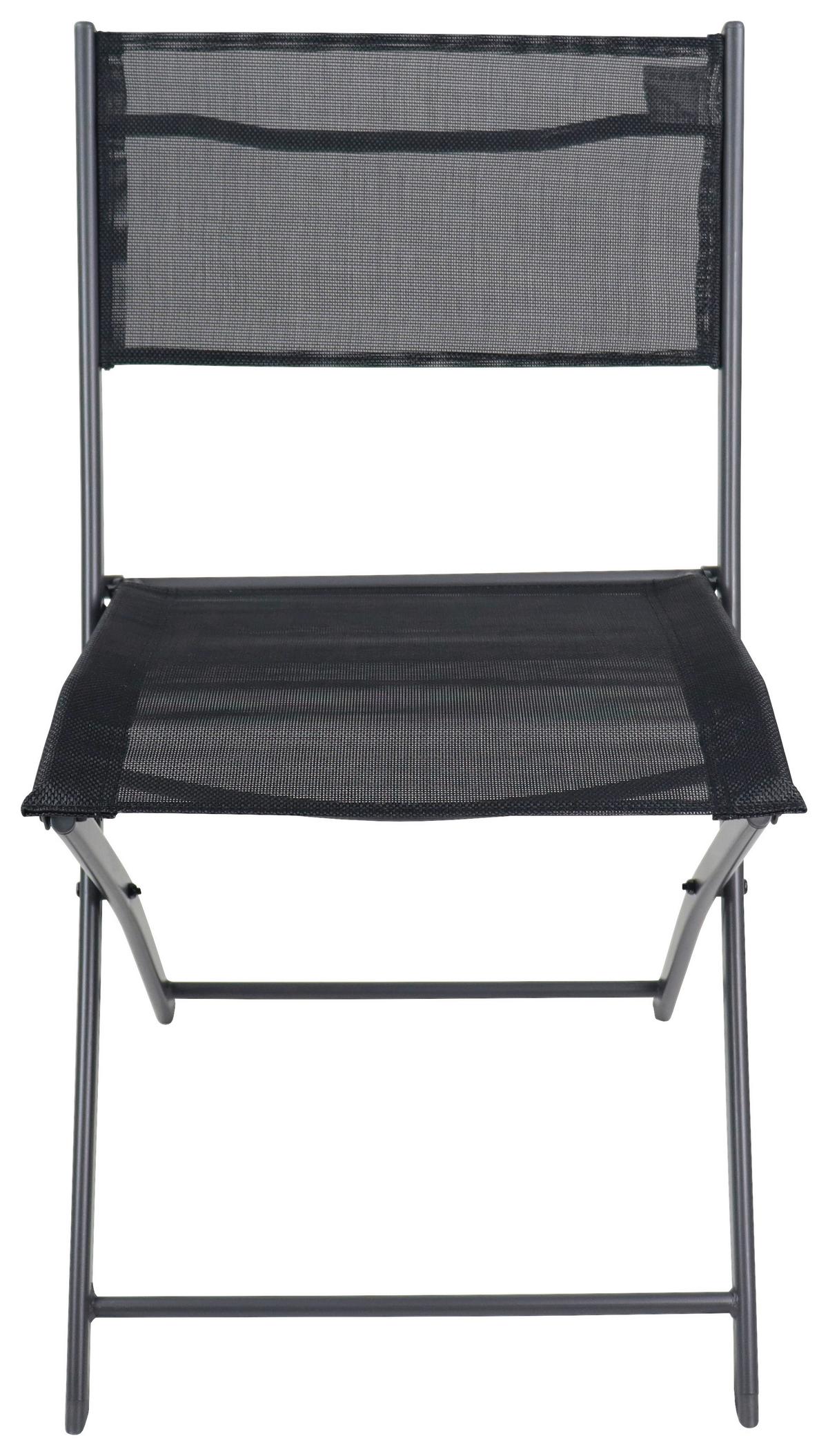 Set Vrtnih Stolov Sumila, Črna, 6-Delni - črna, Moderno, kovina/tekstil (45/79/46cm) - Ambia Garden