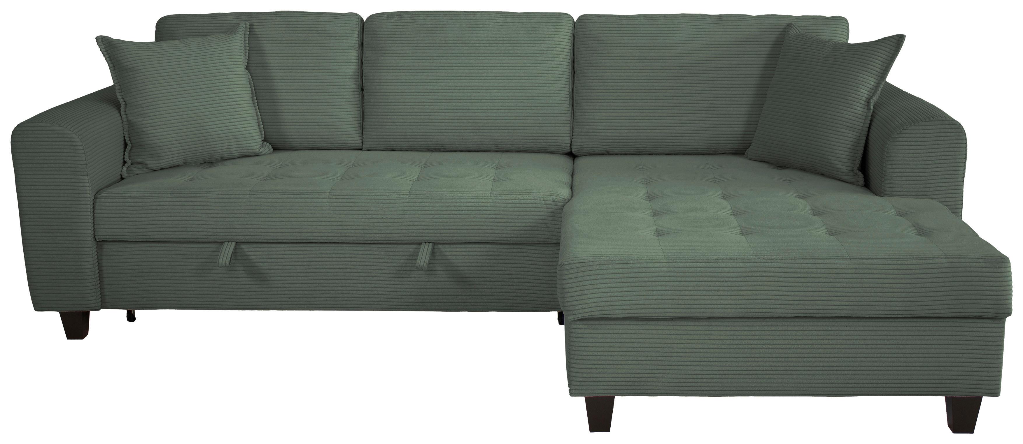 Kutna Garnitura Moritz - tamno zelena, Trend, tekstil (265/155cm) - Modern Living