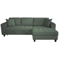 Kutna Garnitura Moritz - tamno zelena, Trend, tekstil (265/155cm) - Modern Living