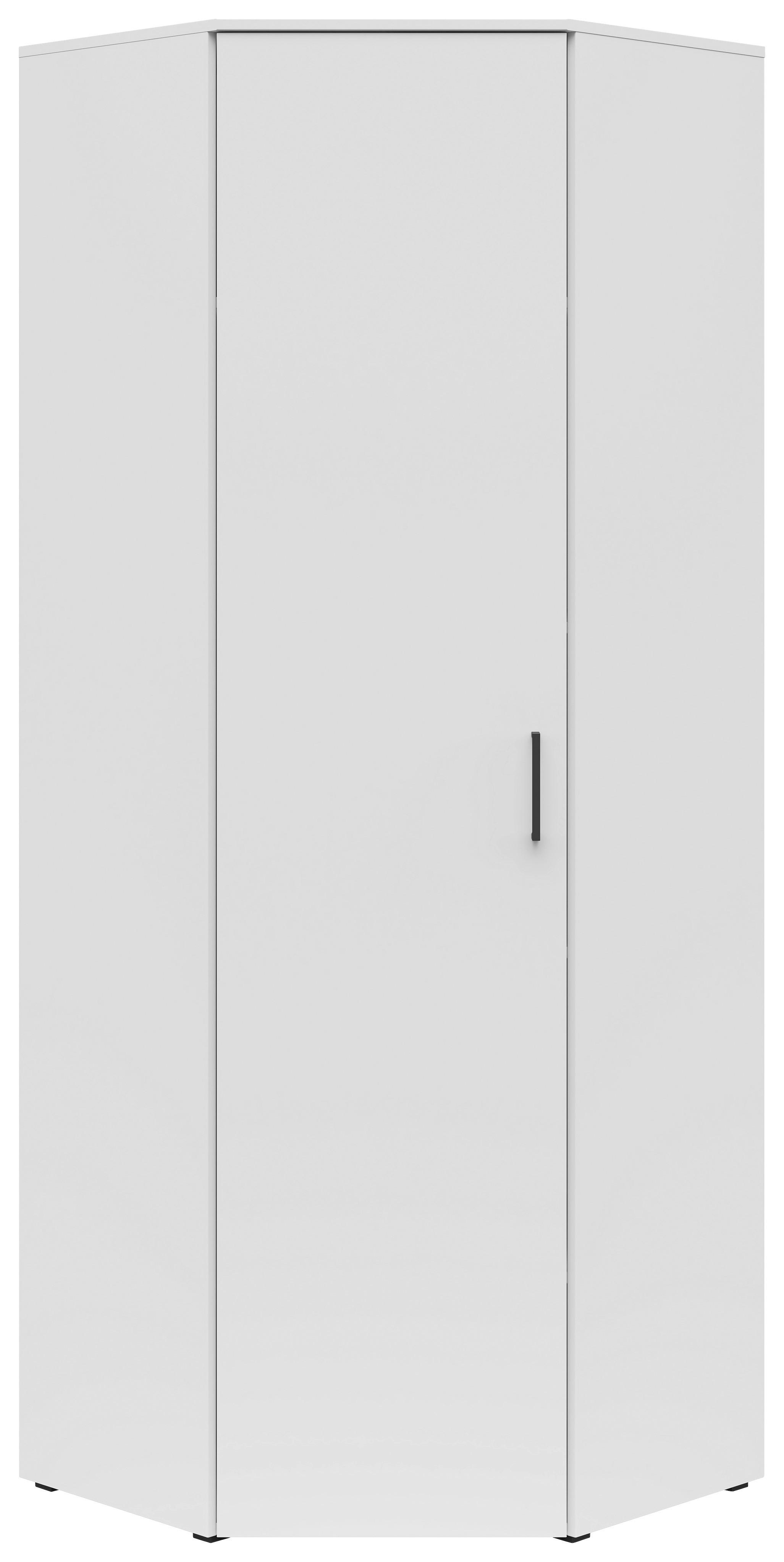 Eckschrank Multistauraum Weiß - Schwarz/Weiß, MODERN, Holzwerkstoff/Kunststoff (71,5/195/71,5cm) - Mömax