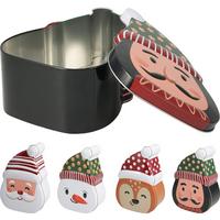 Cutie pentru biscuiți 21x12,8 cm Xmas Face - multicolor, Basics, metal (12,8/7/21cm)