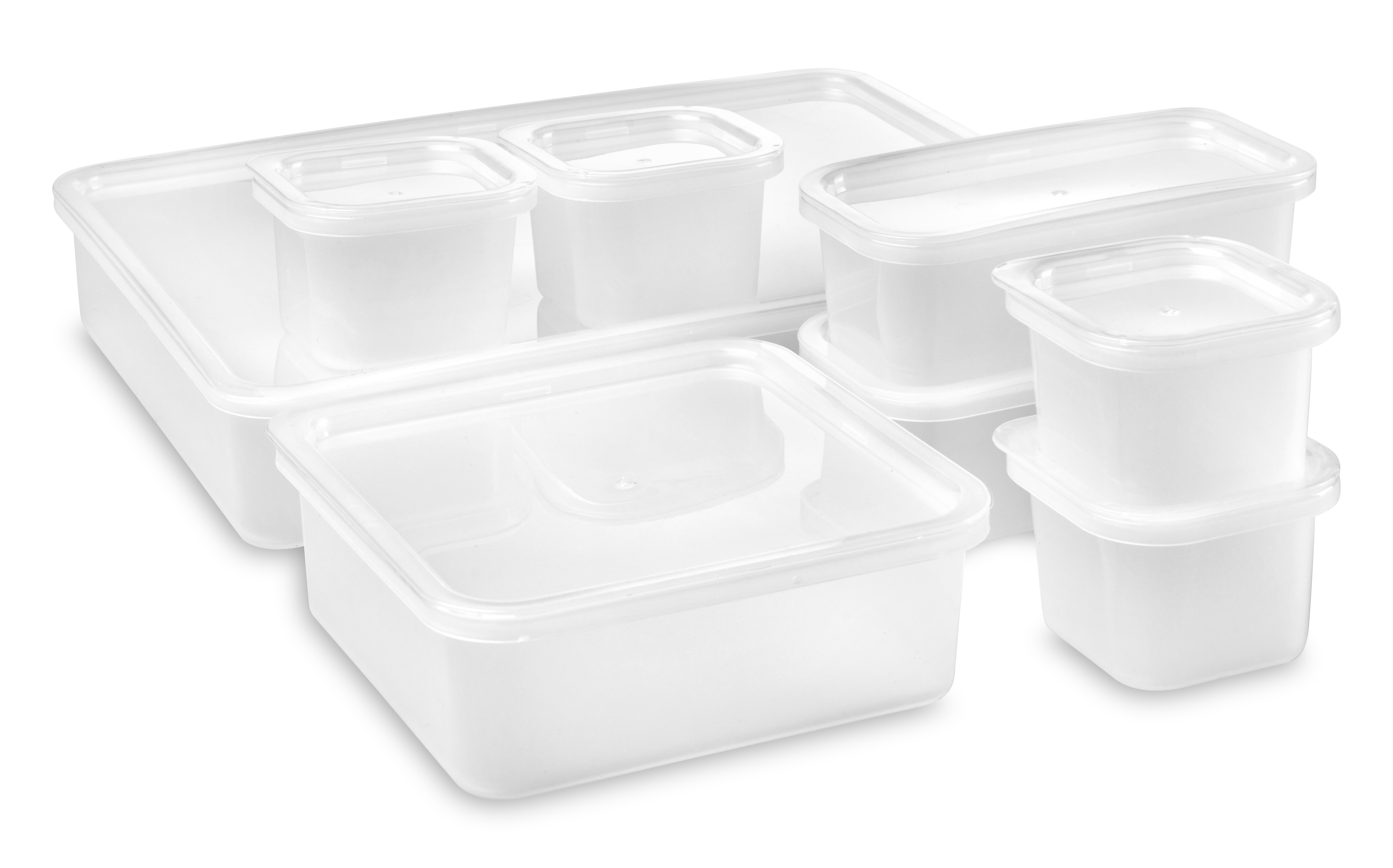 Set Posuda Za Zalihe 8/1 Frige - bijela, Konvencionalno, plastika (32/5/23cm) - Modern Living