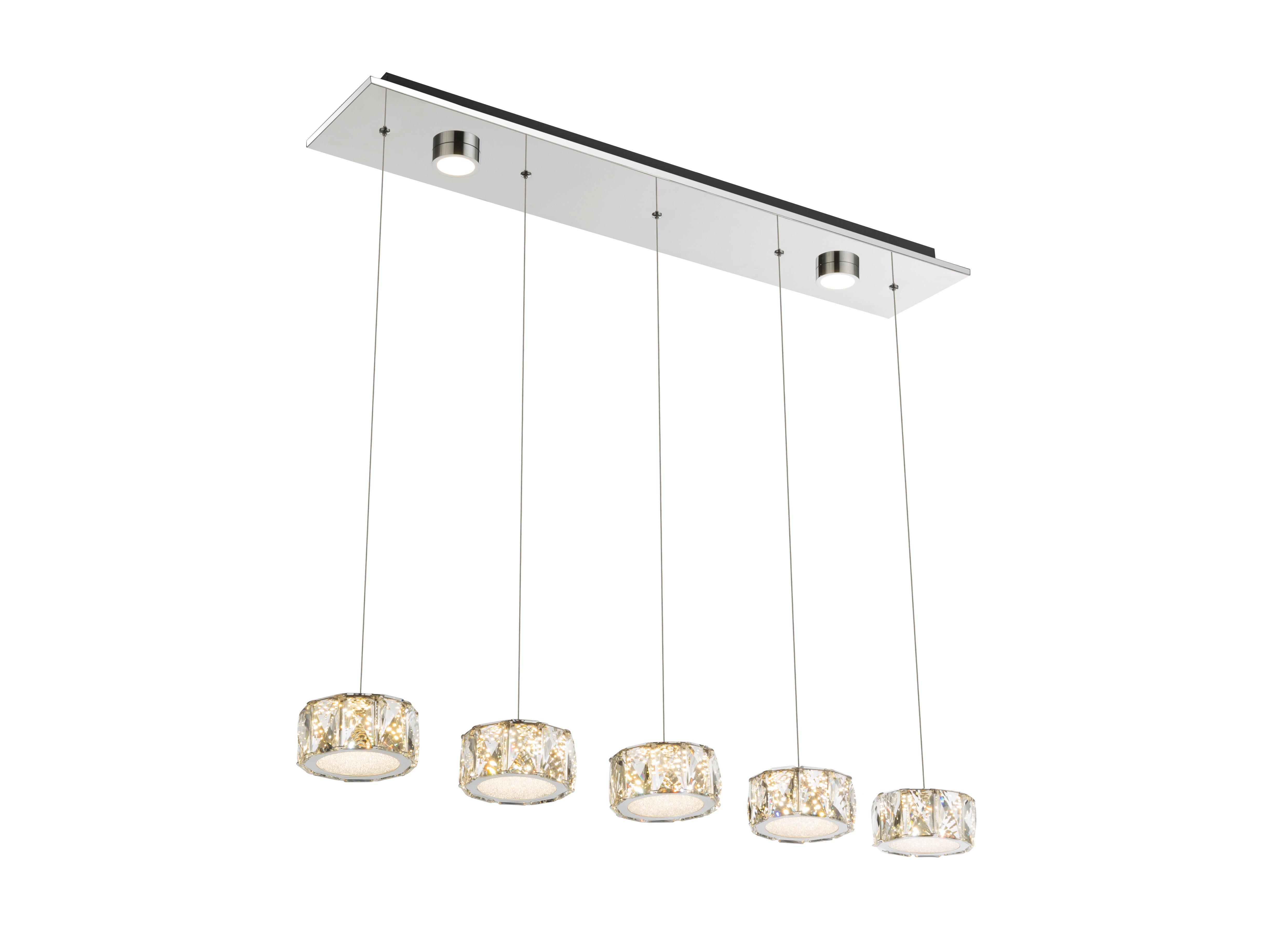 LAMPA WISZĄCA LED 49350-52H - Romantik / Landhaus, tworzywo sztuczne/metal (82/16/120cm) - Globo