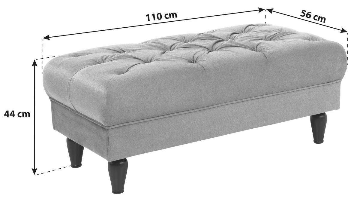Tabure Cupido - boje hrđe/crna, Design, tekstil/drvo (110/44/56cm) - Mömax