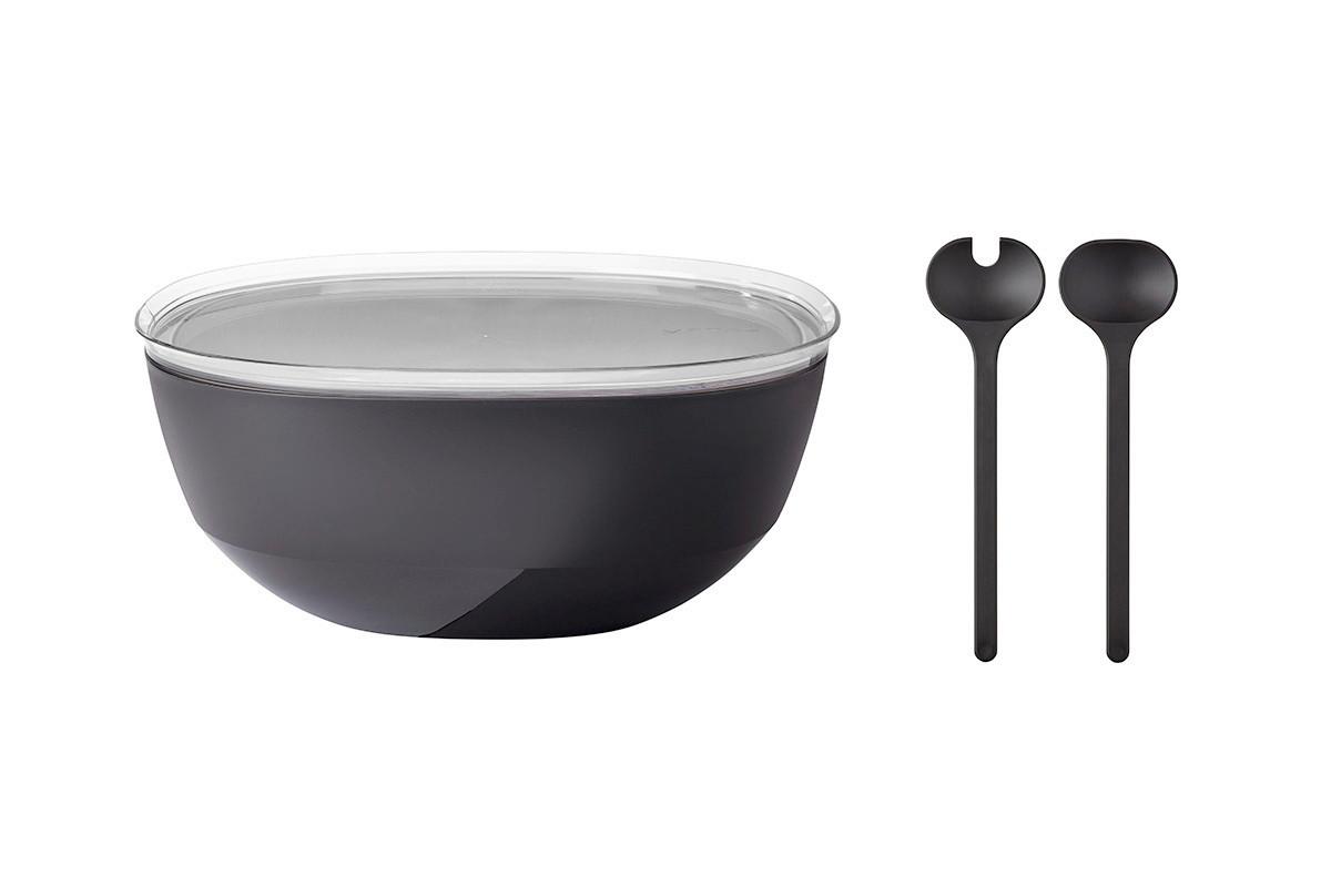 ZESTAW DO SAŁATEK 105941441100 - czarny, Konventionell, tworzywo sztuczne (30,1/12,7cm) - Mepal