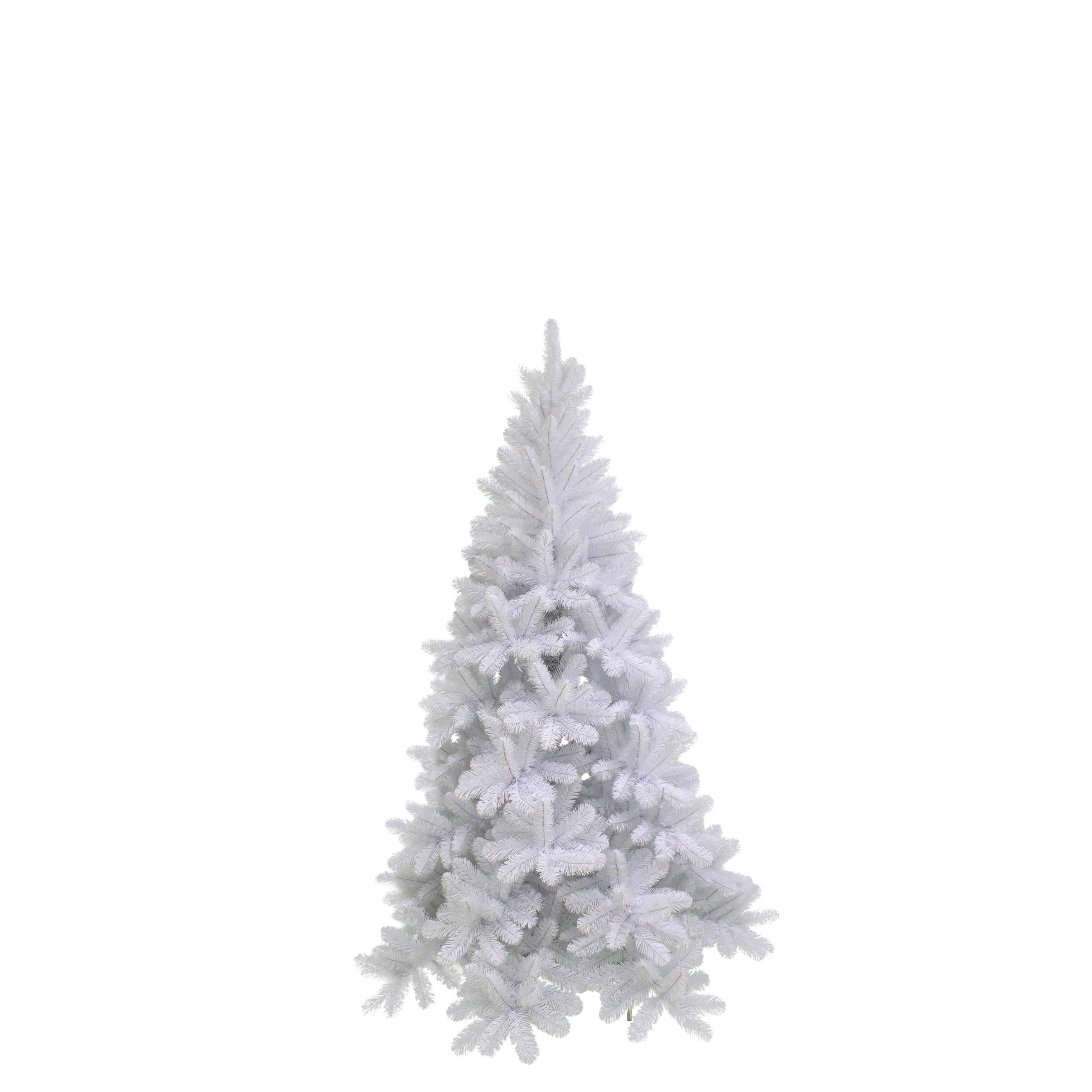 Weihnachtsbaum Tuscan Weiss - Weiss, Konventionell, Kunststoff (99/155cm) - Modern Living