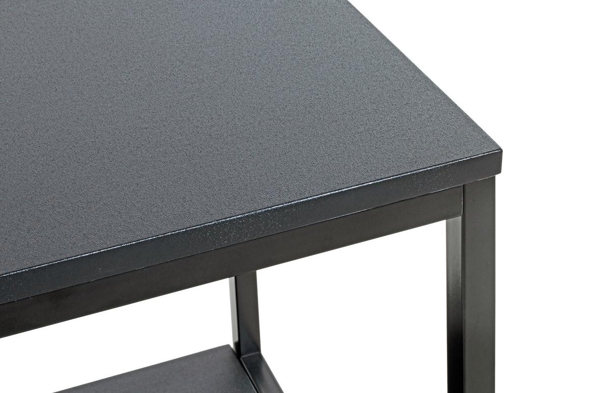 STOLIK BOCZNY LUGANO - czarny, Design, materiał drewnopochodny/metal (40/40/50cm)