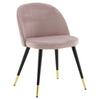 STUHL-SET VELVET - Pink/Messingfarben, Design, Textil/Metall (57/76.5/50cm) - Livetastic