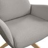 STOL MED ARMSTÖD NEELIA - greige/naturfärgad, Modern, metall/trä (59,5/93/69cm) - Bessagi Home