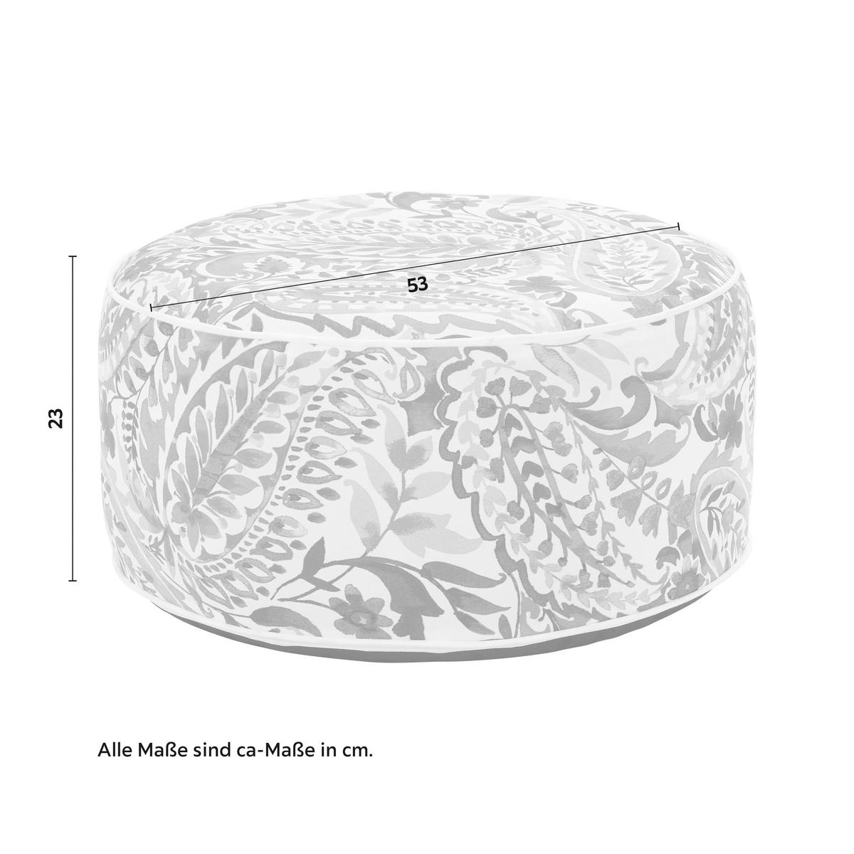 Felfújható Kültéri Puff Cassy - színes, Modern, textil (53/23/53cm) - Bessagi Garden