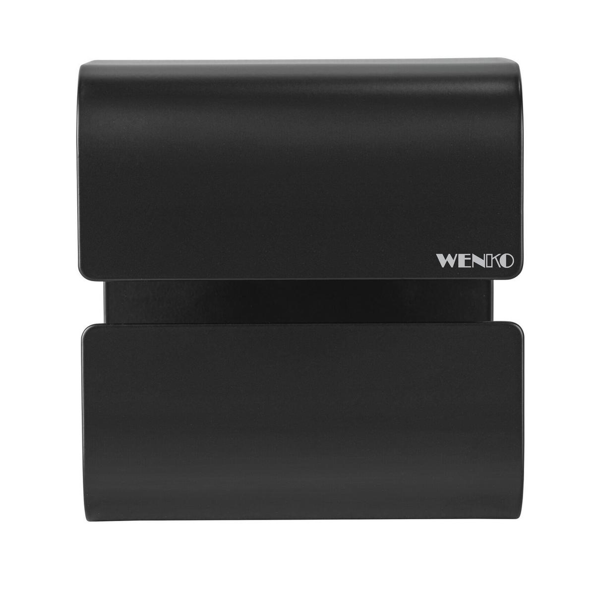 Toilettenpapierhalter Turbo -Loc Lizan Schwarz - Schwarz, MODERN, Metall (14/14,5/13,7cm) - Mömax