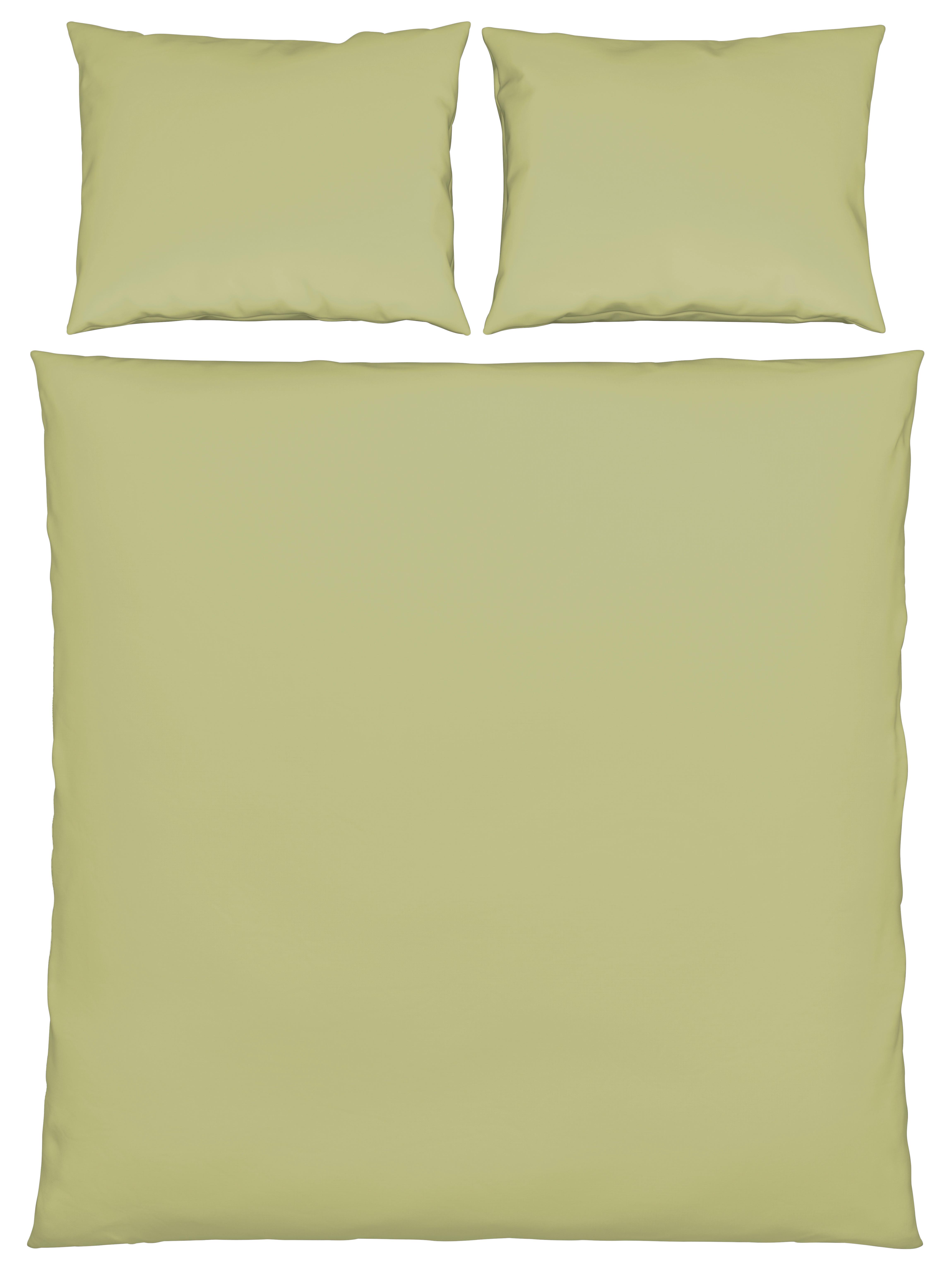 Posteljnina Stone Washed Uni, Zelena, 2x 60/80, 200/200 - zelena, Romantika, tekstil (200/200cm) - Modern Living