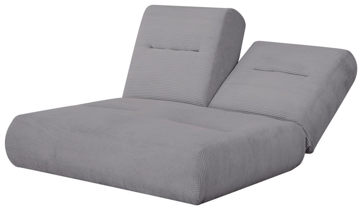 Zofa Luna, Siva, Funkcija Ležišča - siva, Design, tekstil (159/88/160cm) - Livetastic