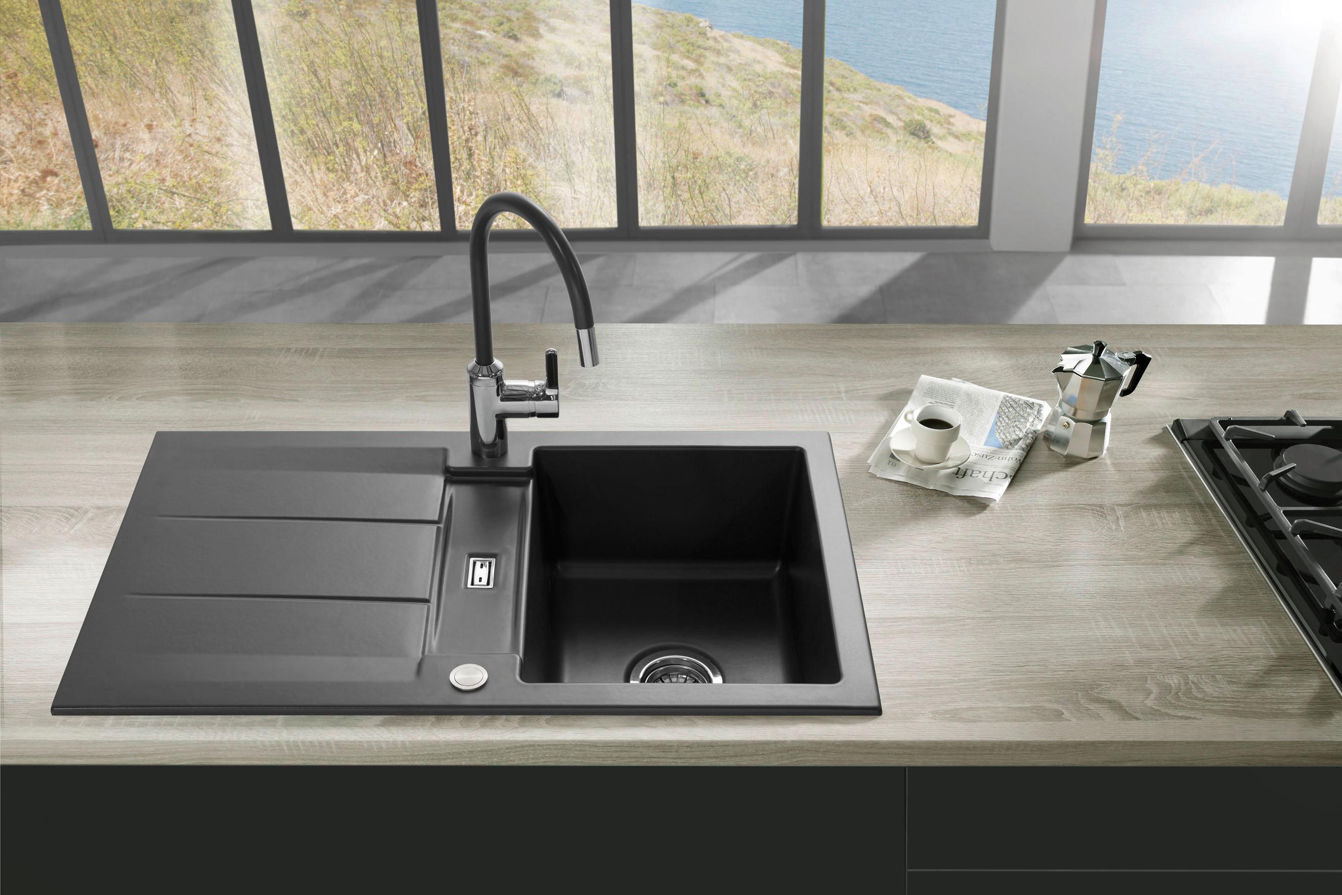 Spüle GENEA87 - Grau, Keramik (87/51cm) - Systemceram