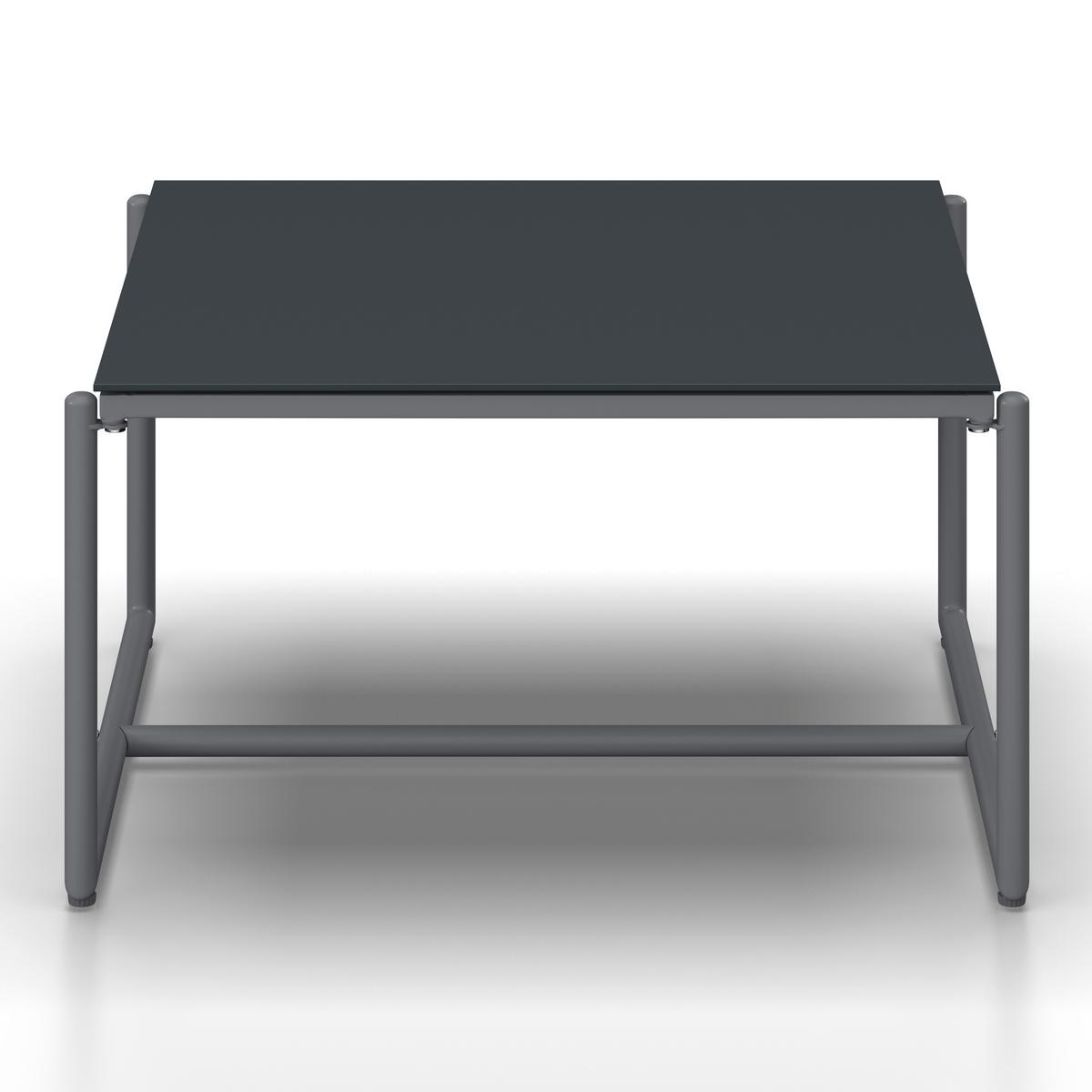 Loungegarnitur Lino creme Textil, Metall inkl. Abdeckung - Dunkelgrau/Multicolor, Modern, Glas/Textil - Bessagi Garden