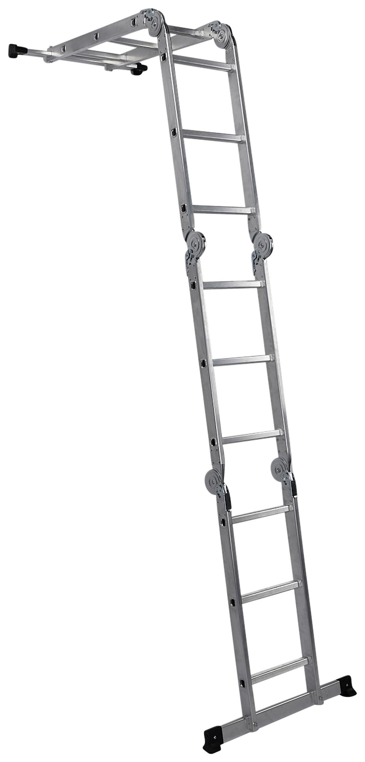 Lestev Solid W3, Aluminij - barve srebrnega hrasta, Basics, kovina (70/94/25cm) - MID.YOU