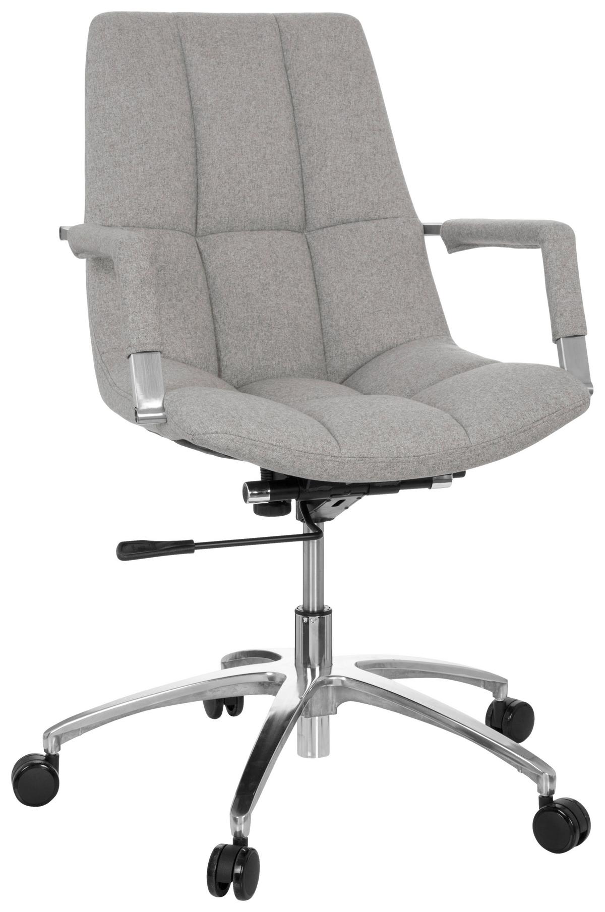 Pisarniški Stol Saranto, Siva, Z Dekorativno Blazino - srebrne barve/svetlo siva, Moderno, kovina/umetna masa (58/102/60cm) - MID.YOU