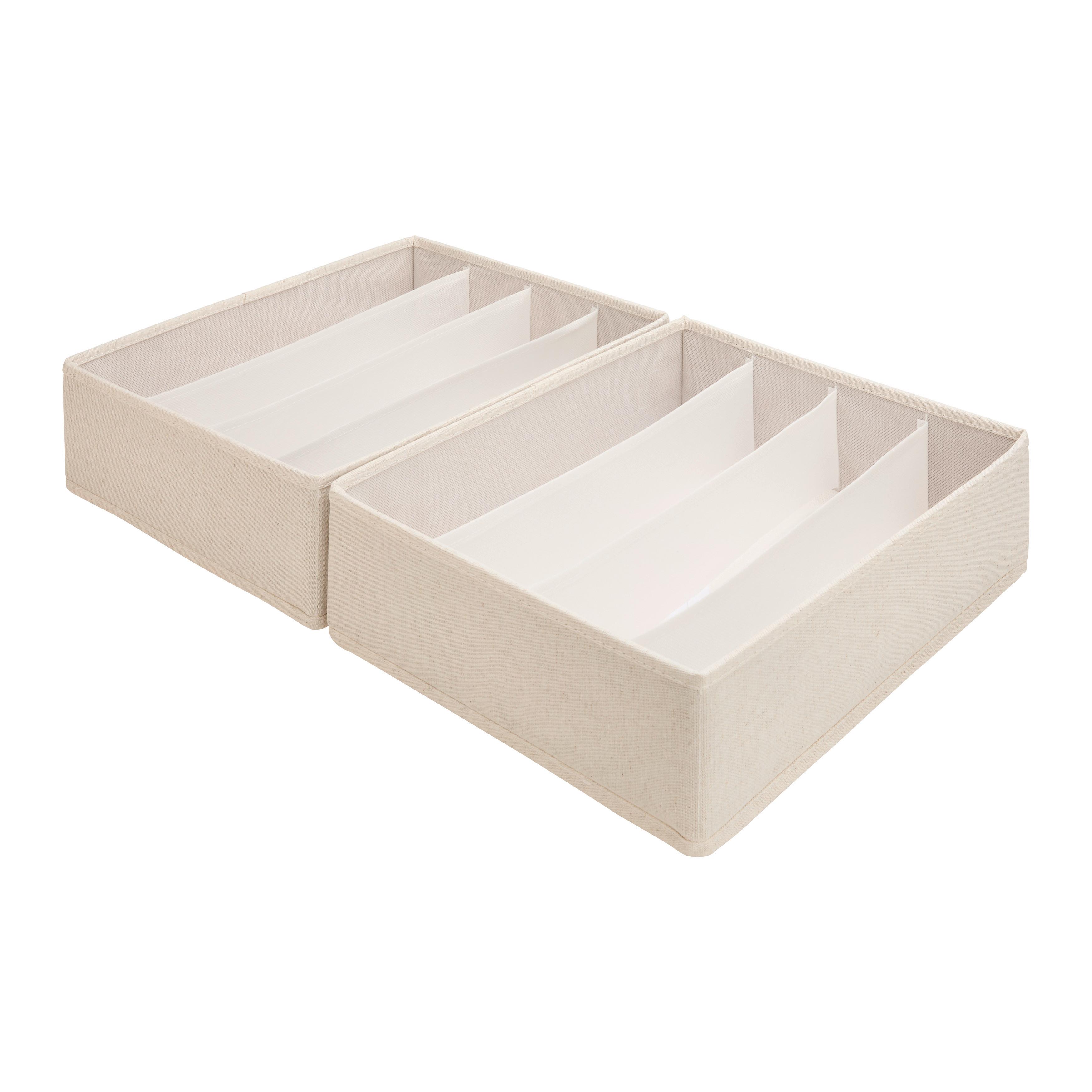 FÖRVARINGSLÅDOR SET LOUIS - 4PCS - beige, Modern, papper/textil - Mömax