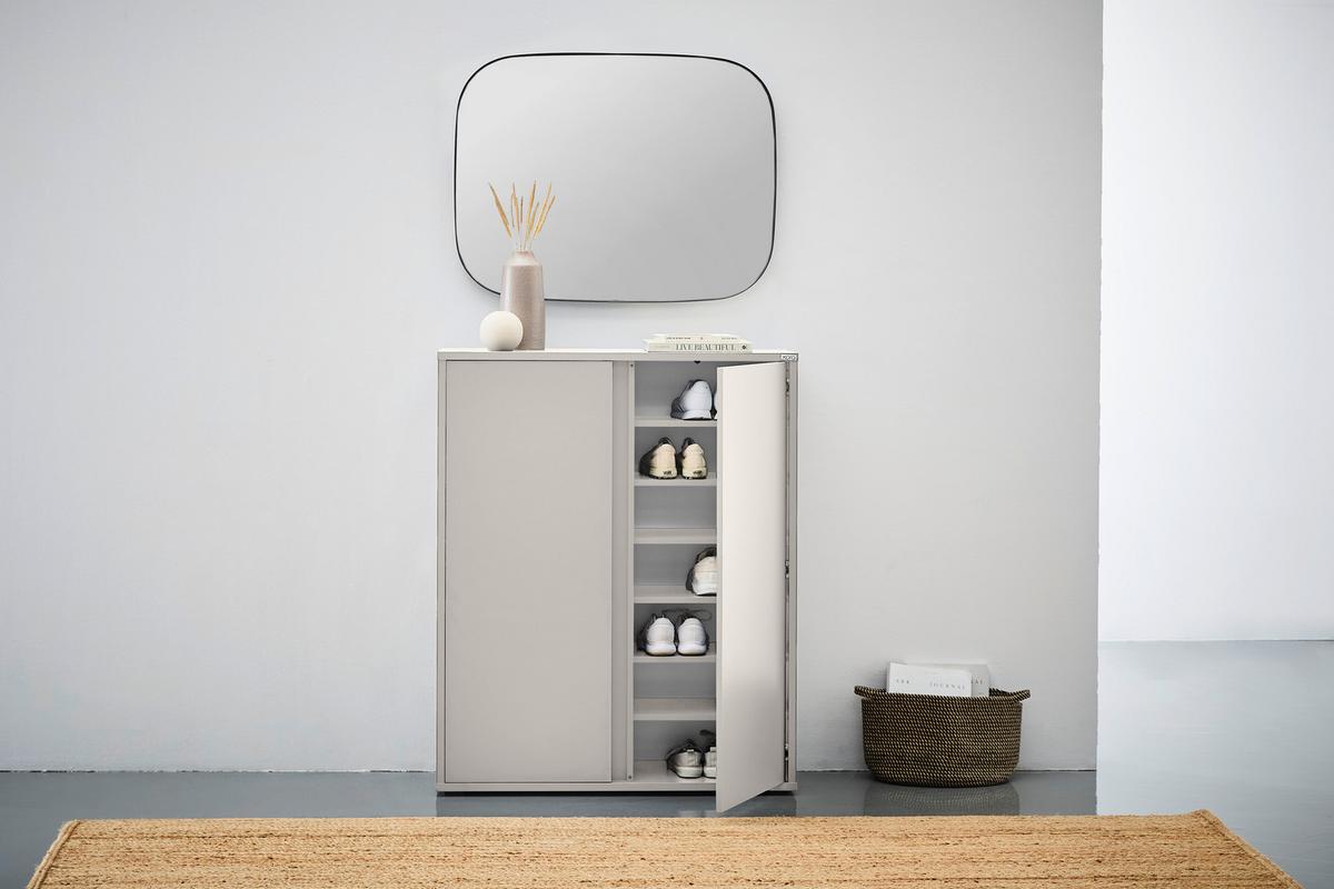 SZAFKA NA BUTY LIV - antracytowy/kaszmir, Konventionell, materiał drewnopochodny/tworzywo sztuczne (97,5/120/34cm) - Xora