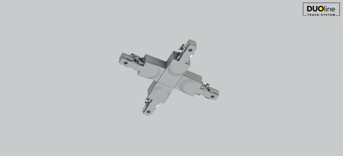 Schienensystem-Verbinder Duoline Titanfarben - Titanfarben, Basics, Kunststoff (16/2/17cm) - Trio Leuchten