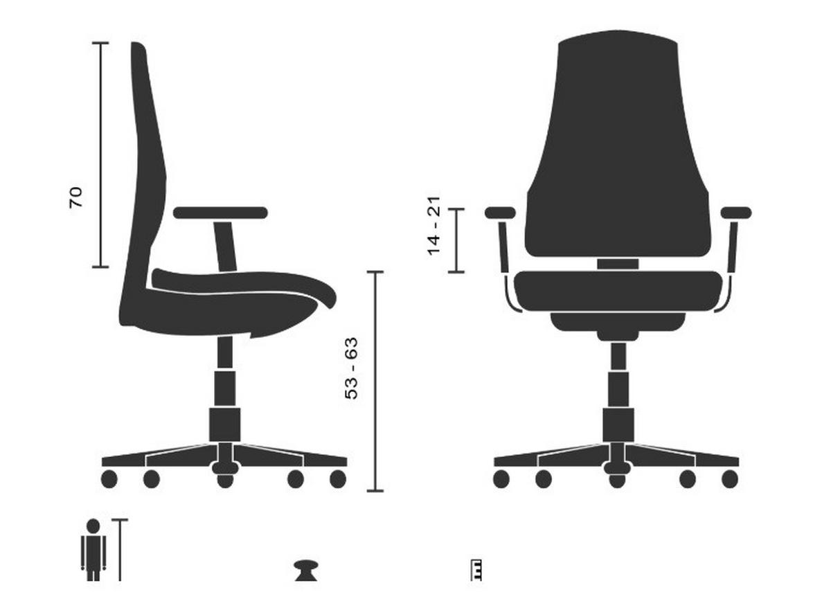 Pisarniški Stol Builder Xxl I, Črna - srebrne barve/črna, Moderno, kovina/umetna masa (76/123/81cm) - MID.YOU