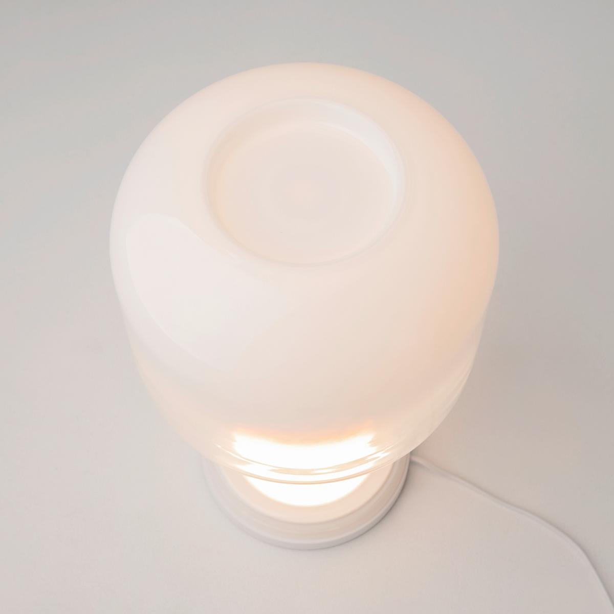 LAMPA STOŁOWA LED MOD286TL-L18W3K SPIRITO - biały wysoki połysk, Design, metal/szkło (26/42cm) - MAYTONI