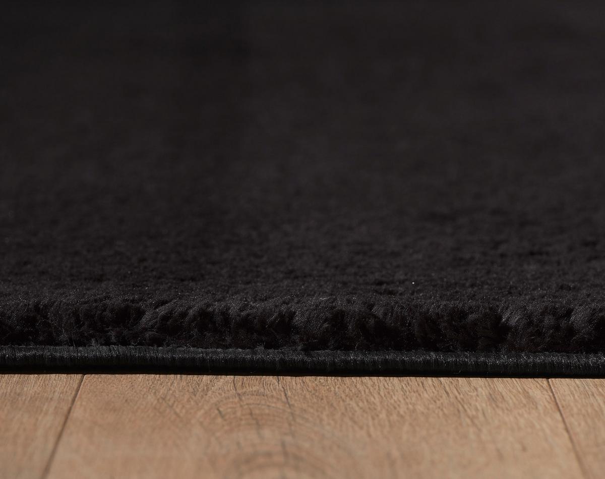 Hochflorteppich Catwalk Schwarz ca. 80x150cm - Schwarz, Basics, Textil (80/150cm) - Novel