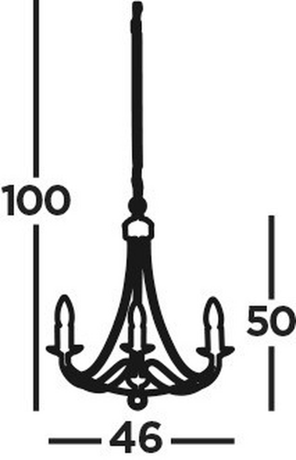 Csillár Maypole 6343-3ab - sárgarézszínű, Konventionell, fém (46/100cm)