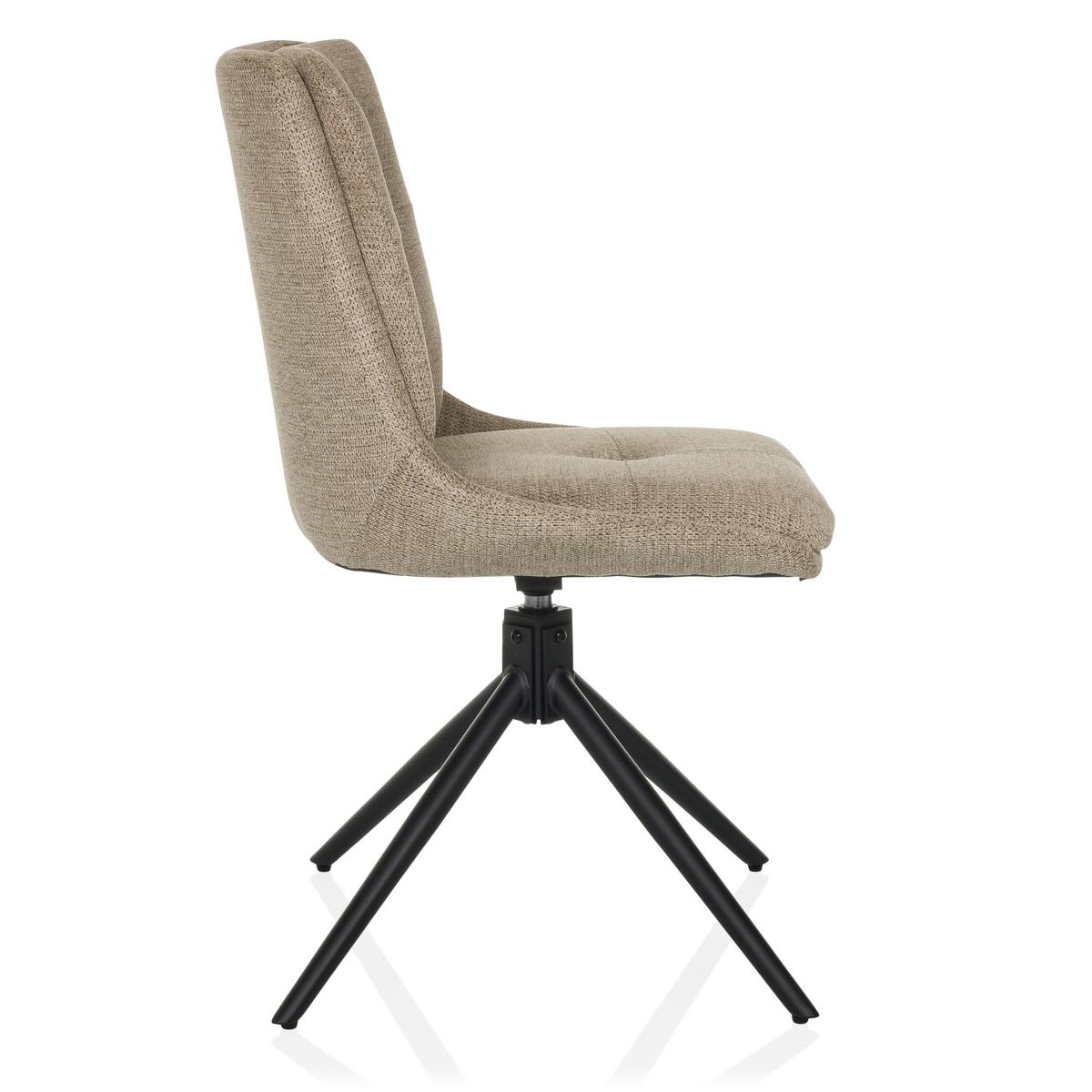 Vrtljivi Stol Tarviso I, Bež - črna/bež, Moderno, kovina/tekstil (53/89/58cm) - MID.YOU