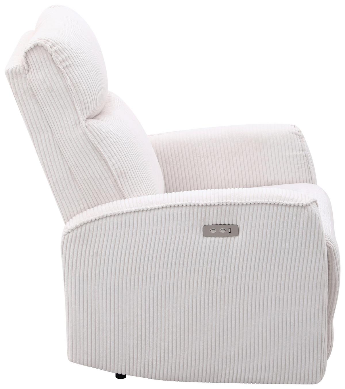 Tv Fotelj Leon, Bež, Relaks Funkcija - črna/bež, Basics, kovina/umetna masa (80/102/96cm) - Ondega