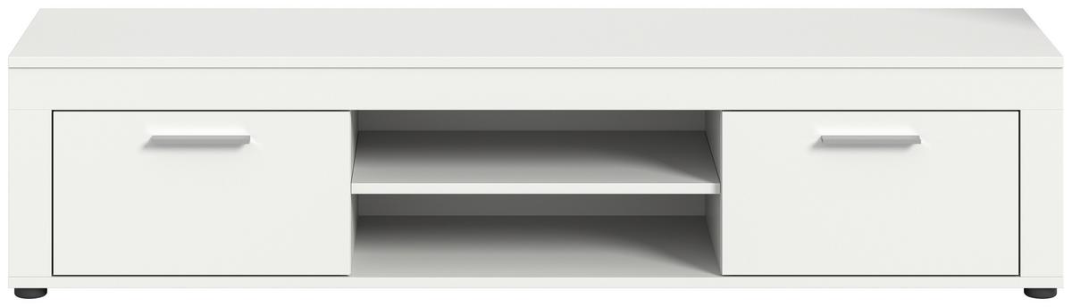 Komoda Jam - srebrne boje/crna, Design, drvni materijal/plastika (160/37/40cm) - Modern Living