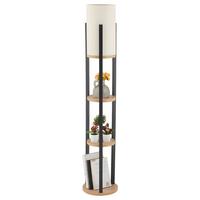 LAMPA STOJĄCA CIRCLE NORA - SRC - kolor naturalny/kremowy, Design, materiał drewnopochodny/tworzywo sztuczne (21/135cm) - P & B
