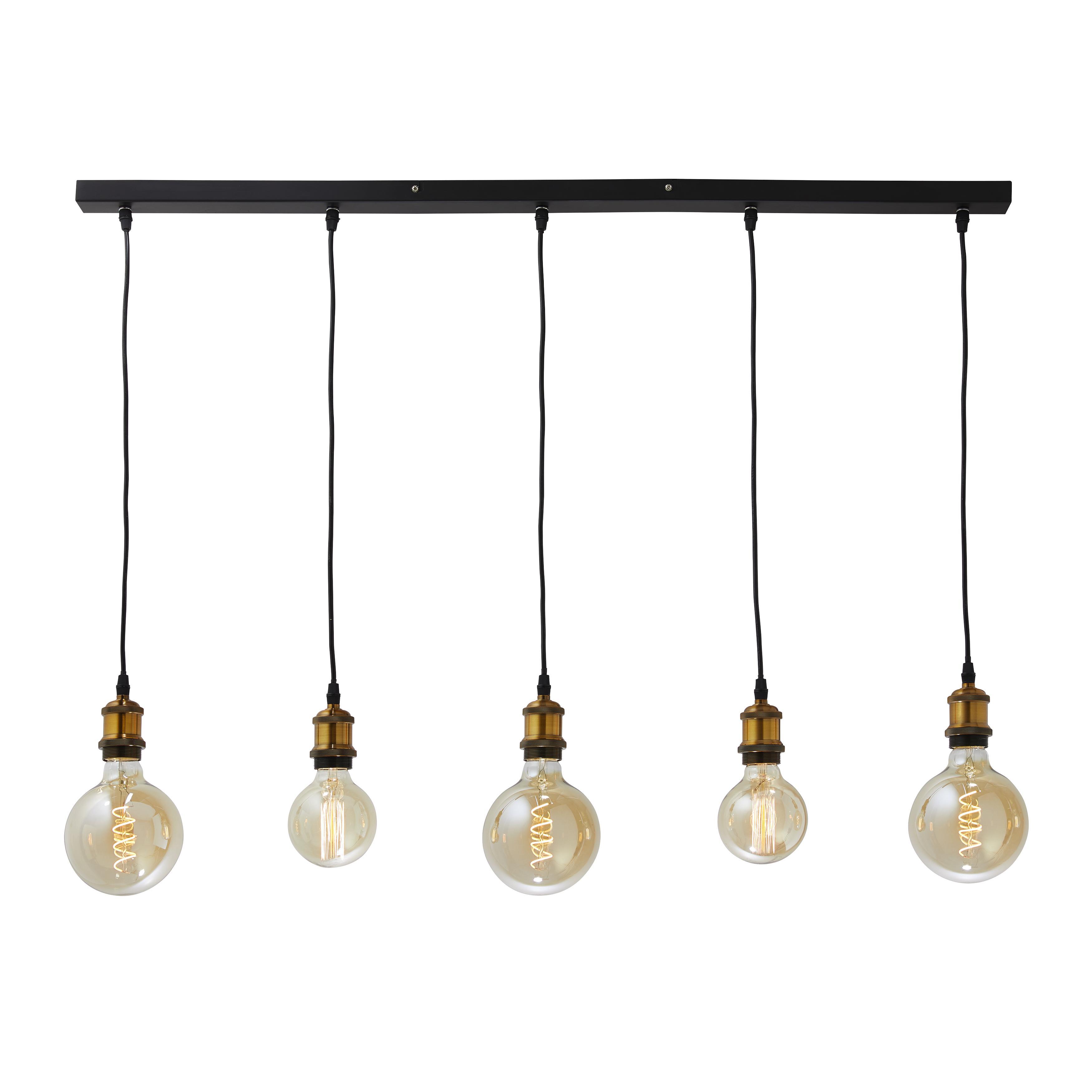 Hängeleuchte max. 40 Watt 'Elsie' - Schwarz, MODERN, Metall (102/5/84cm) - Bessagi Home