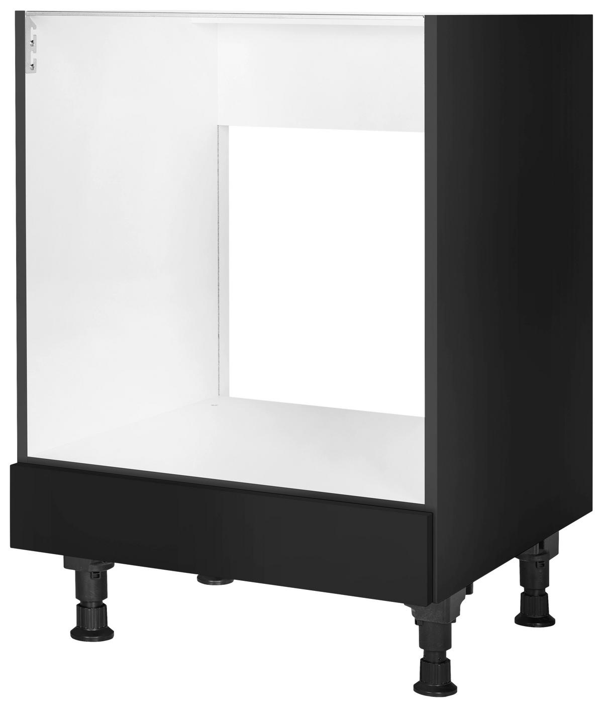 Herdumbauschrank Touch Schwarz - Schwarz, MODERN, Holzwerkstoff (60/87/56cm) - Nobilia