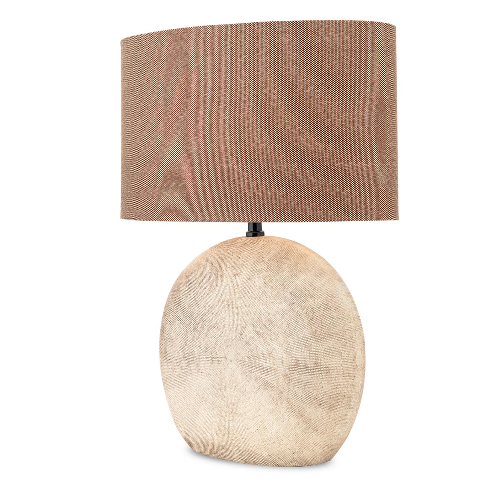 LAMPA STOŁOWA LA 4-1193 COTTO ETHNO - jasnobrązowy, Trend, tkanina/ceramika (37,5/20/52cm)