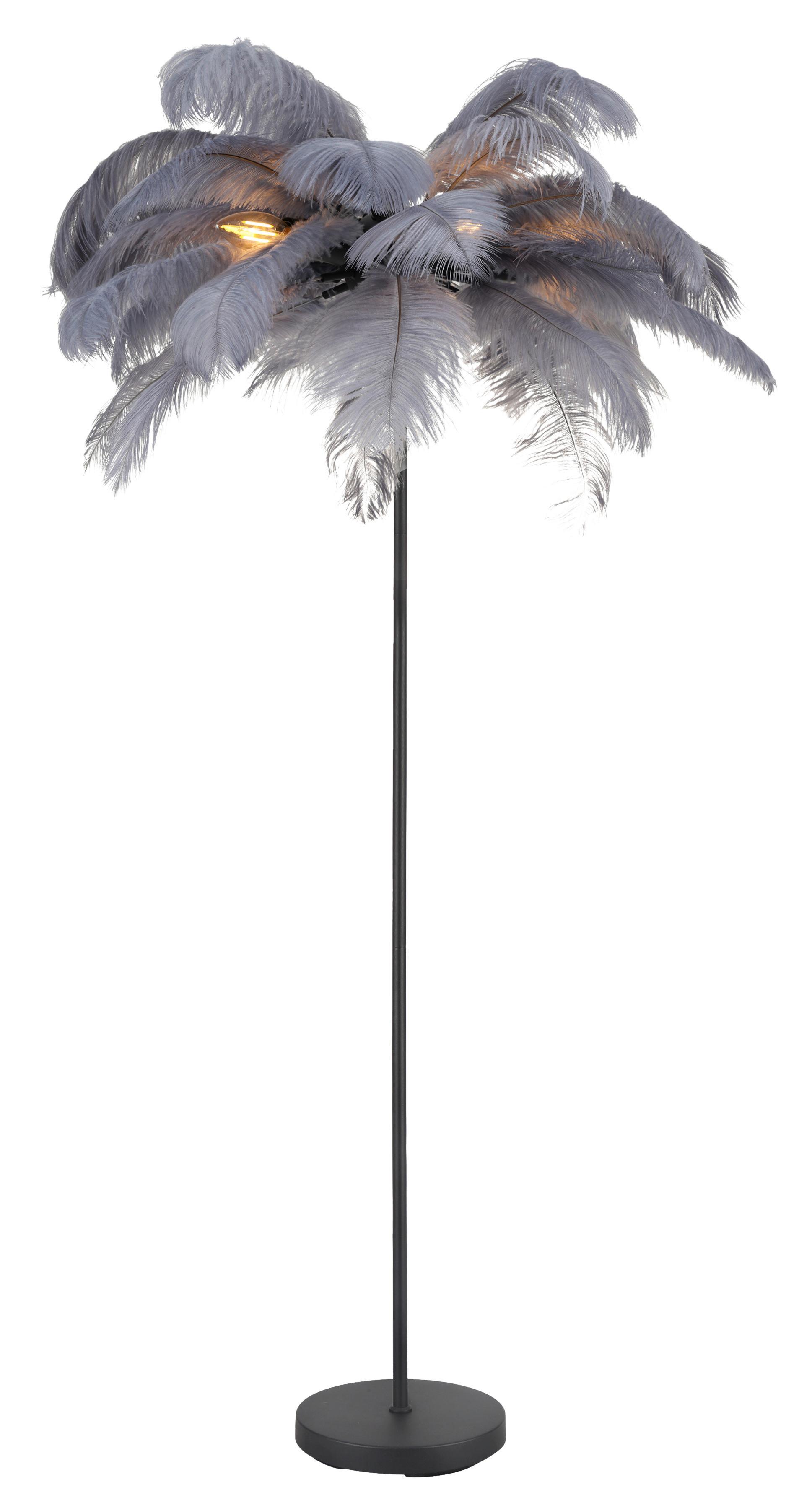 GOLVLAMPA FEDI - grå/svart, Modern, metall/textil (55/55/160cm) - Mömax