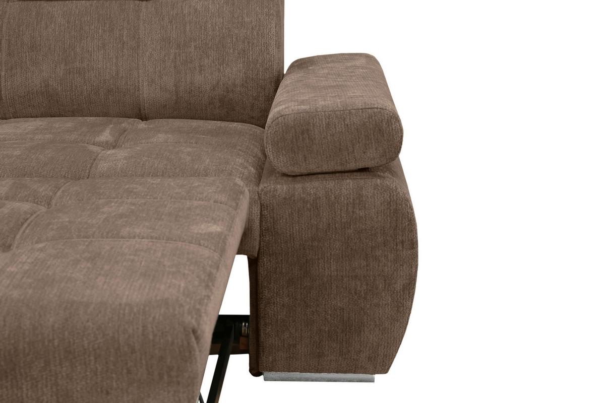 Kutna Garnitura Vegas - srebrne boje/smeđa, Design, drvo/tekstil (173/294cm) - Modern Living
