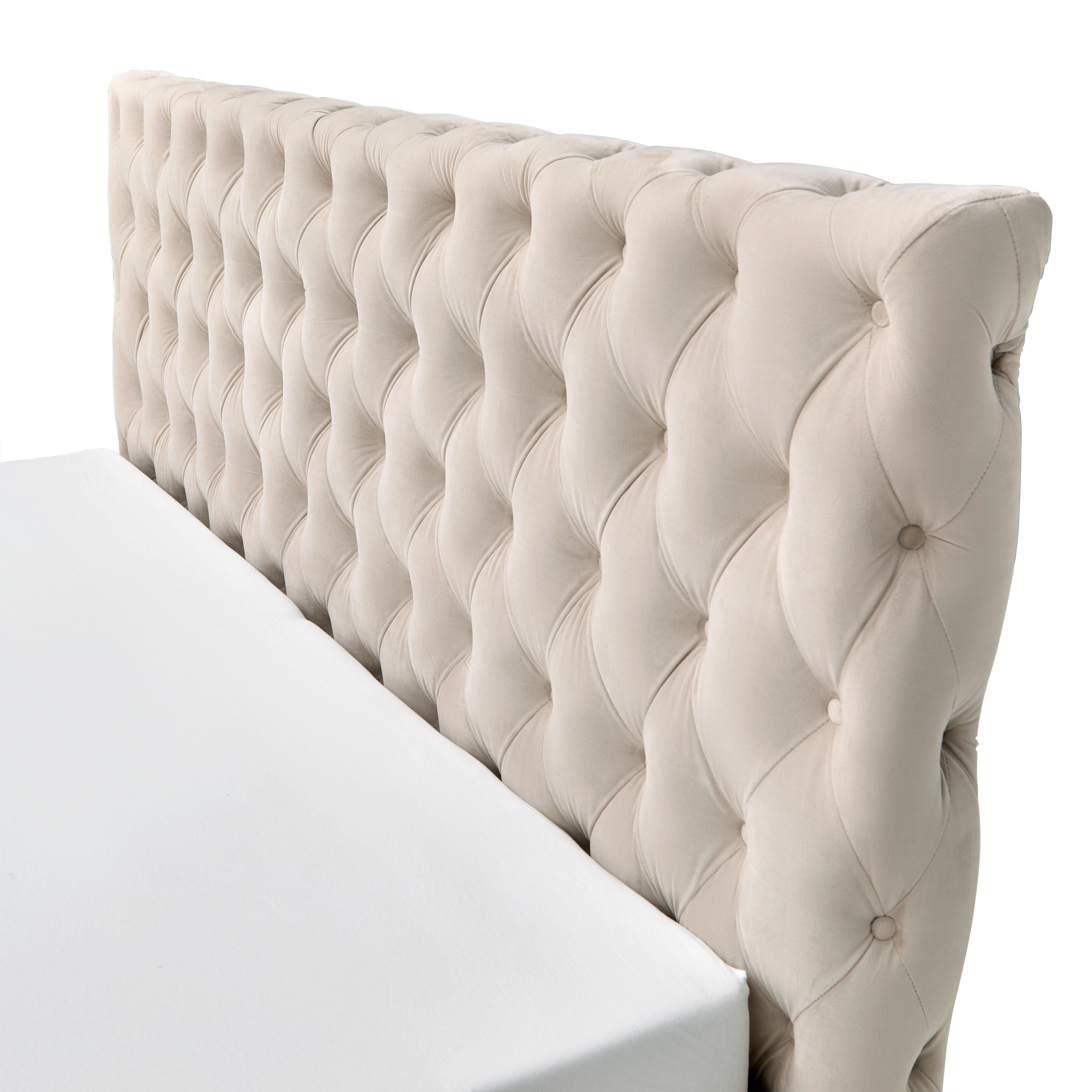STOPPAD SÄNG KATAR -EXKLUSIV- - beige/svart, Klassisk, textil (200/200cm) - Mömax