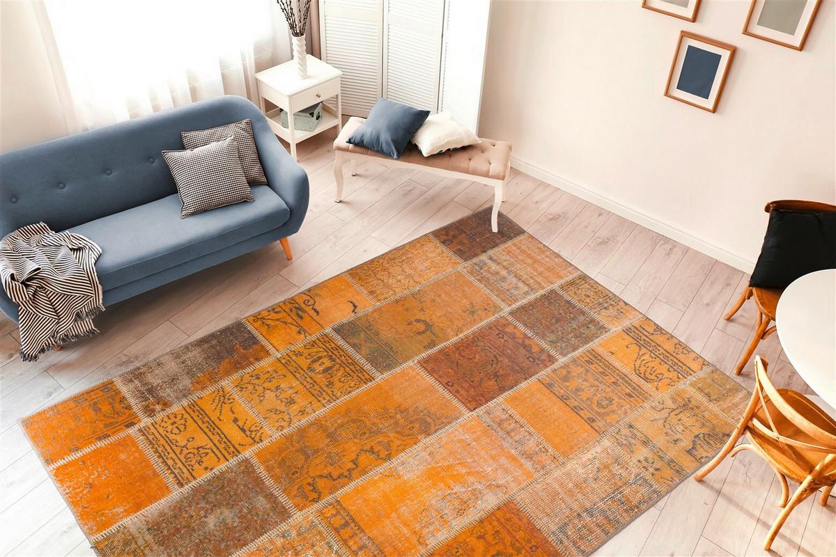 FLACHWEBETEPPICH FAYE 525 GOLD - Goldfarben, Basics, Textil (110/180cm) - Kayoom