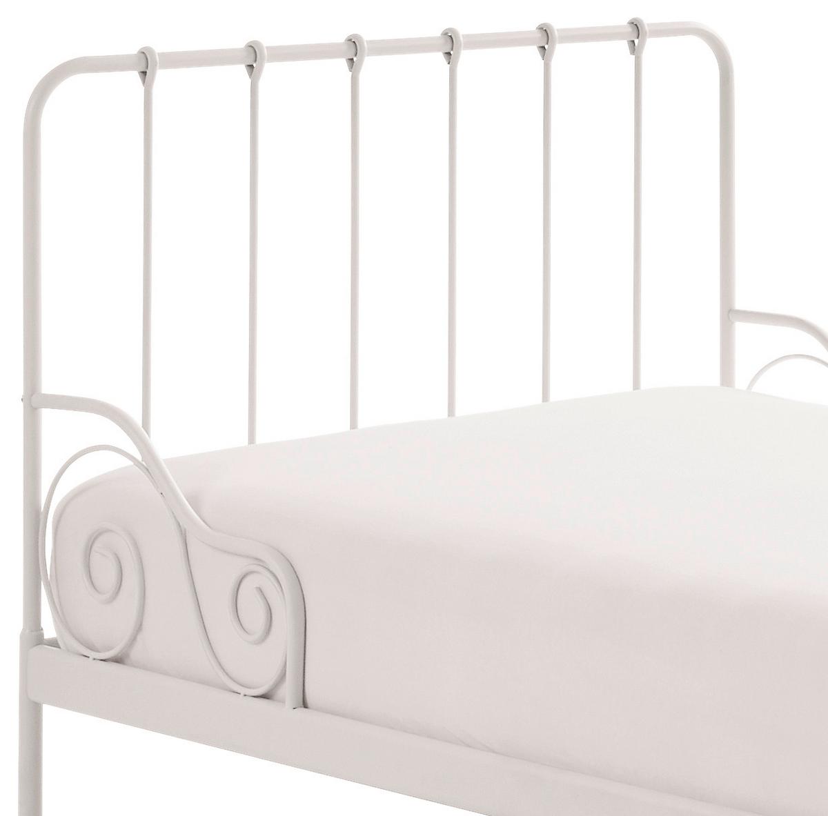 Kinder-/Juniorbett Alice ca. 90x200 cm Weiß - Weiß, ROMANTIK / LANDHAUS, Holzwerkstoff/Metall (90/200cm) - MID.YOU