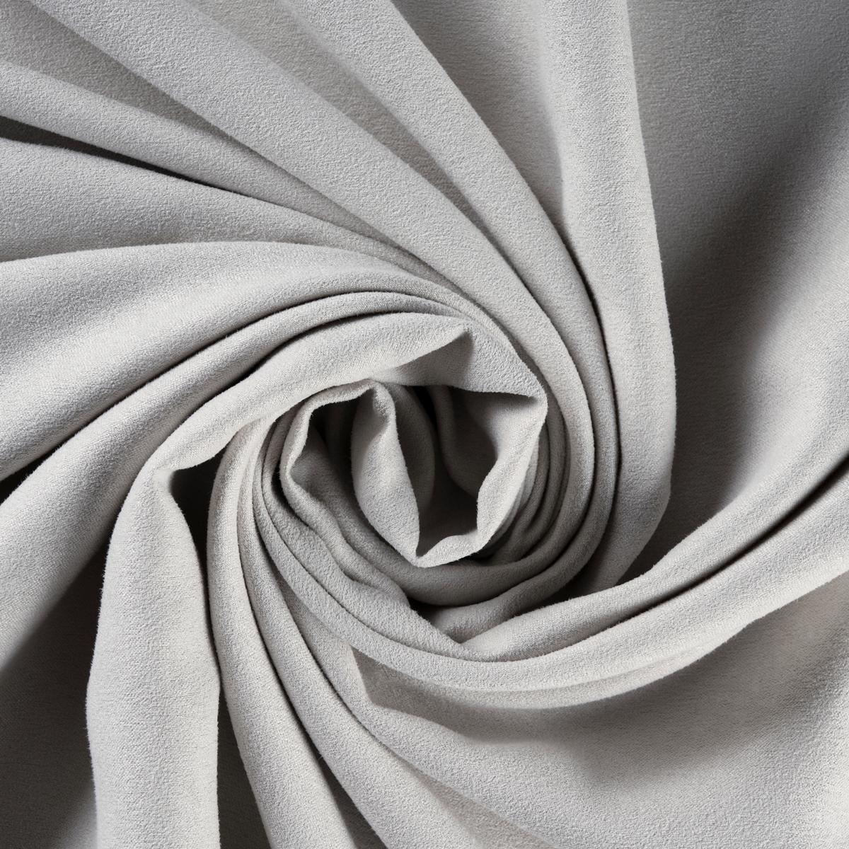 Ösenvorhang Velours in Grau ca. 140x245cm - Grau, KONVENTIONELL, Textil (140/245cm) - Modern Living
