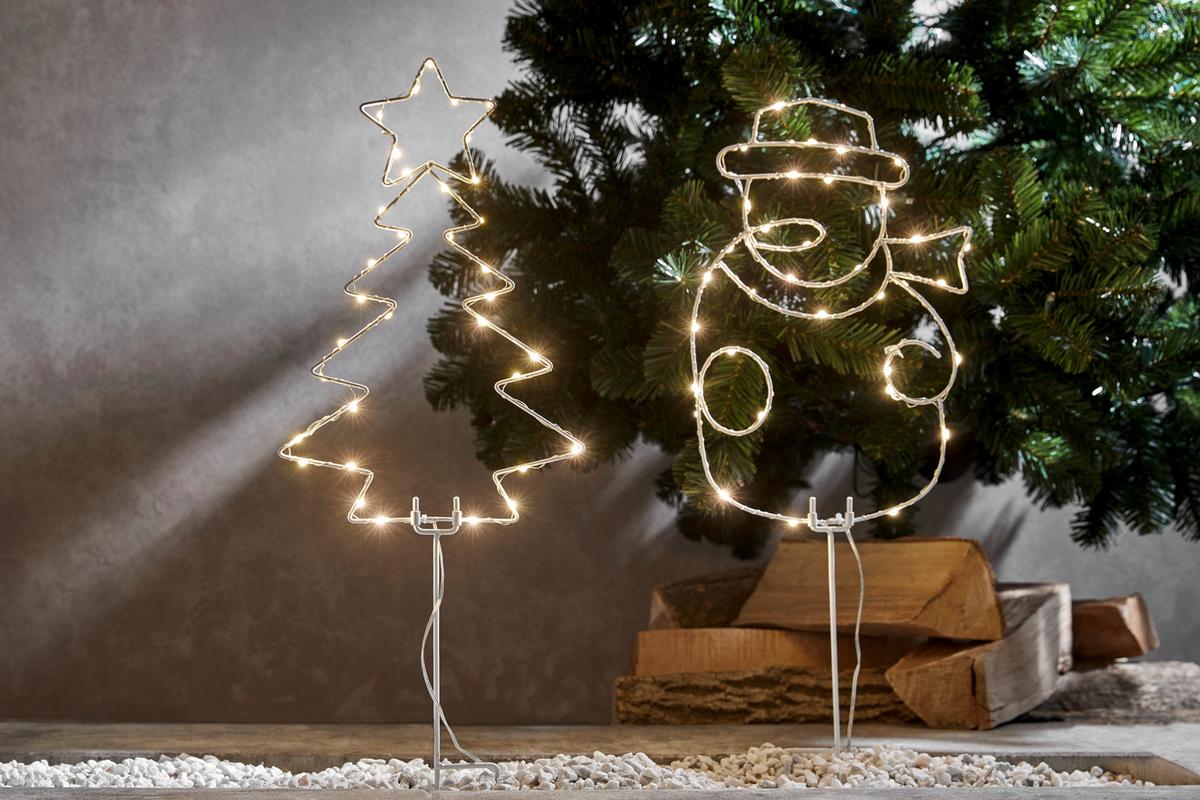 Led-díszlámpa Gabriel - fehér, Konventionell, fém (60cm) - Premium Living