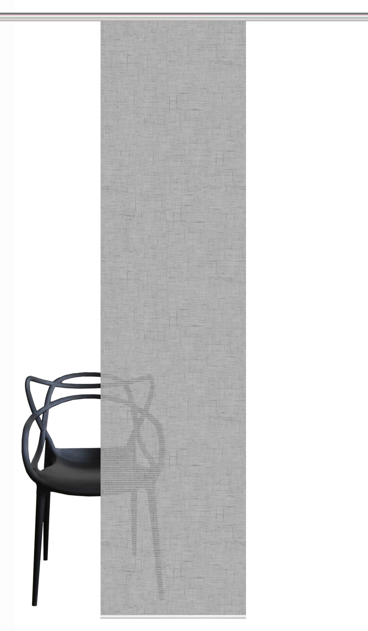 ZASŁONA PANELOWA PIVE - szary, Basics, tkanina (60/260cm)