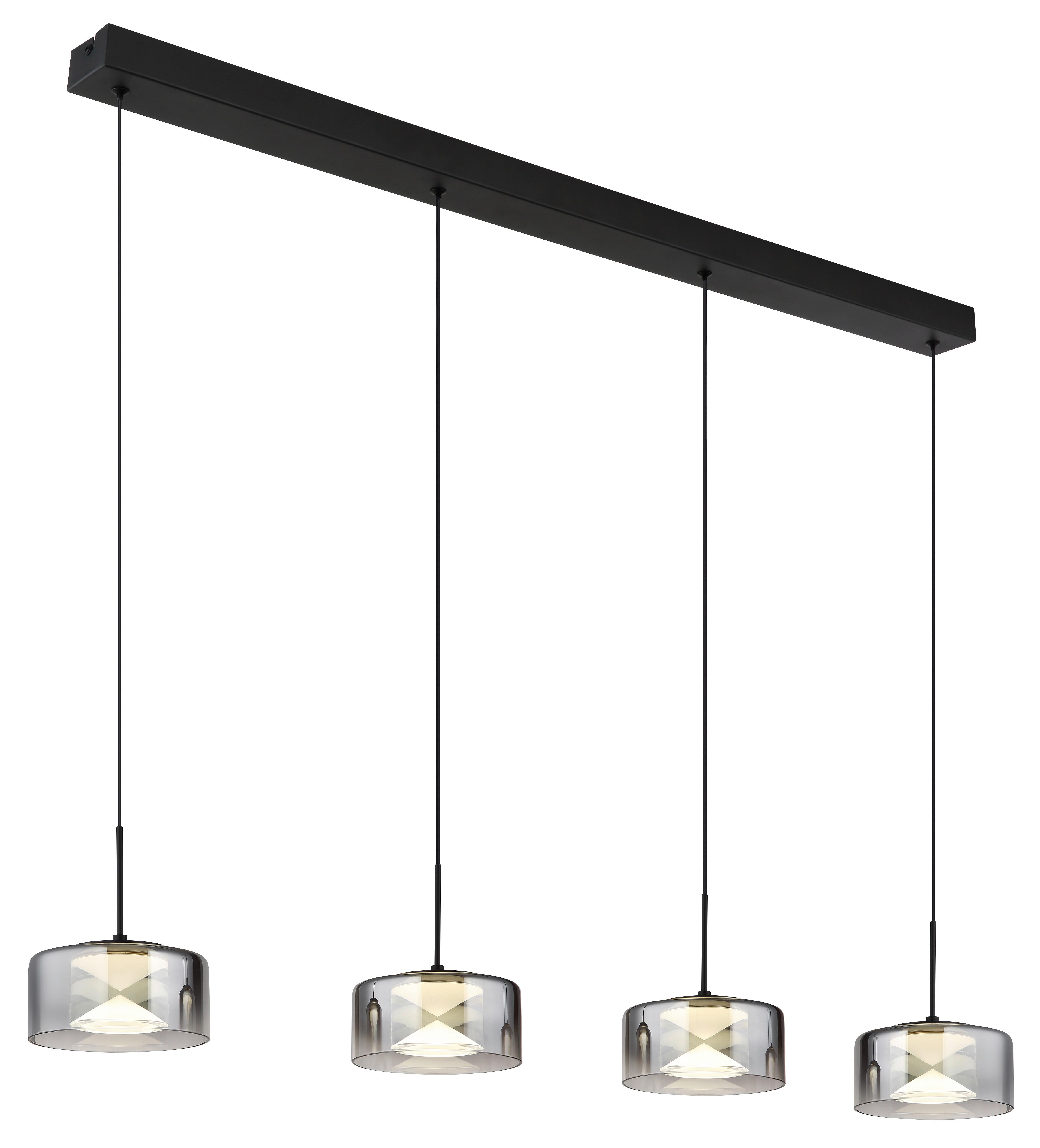 LAMPA WISZĄCA LISSI - przejrzysty/czarny, Design, tworzywo sztuczne/metal (105/15/150cm) - Collet's Monde