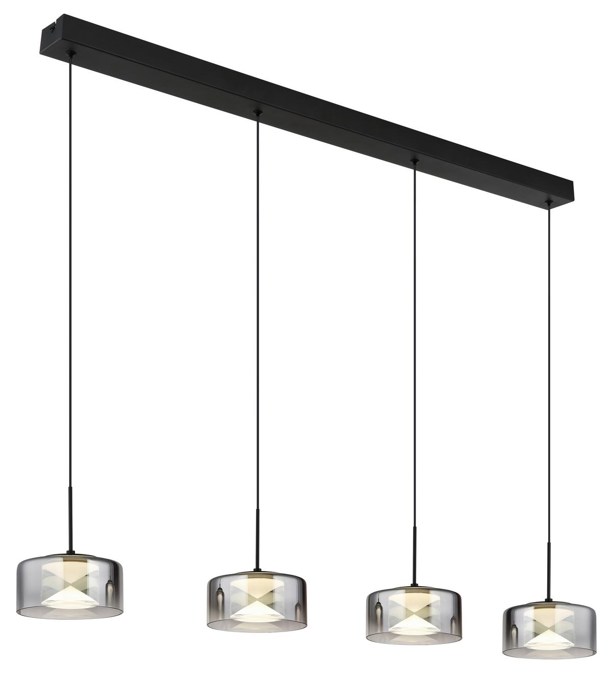 LAMPA WISZĄCA LISSI - przejrzysty/czarny, Design, tworzywo sztuczne/metal (105/15/150cm) - Collet's Monde