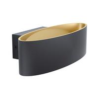 Led-wandleuchte 98542* Maccacari - Goldfarben/Schwarz, Design, Kunststoff/Metall (27/13/7,5cm) - Eglo