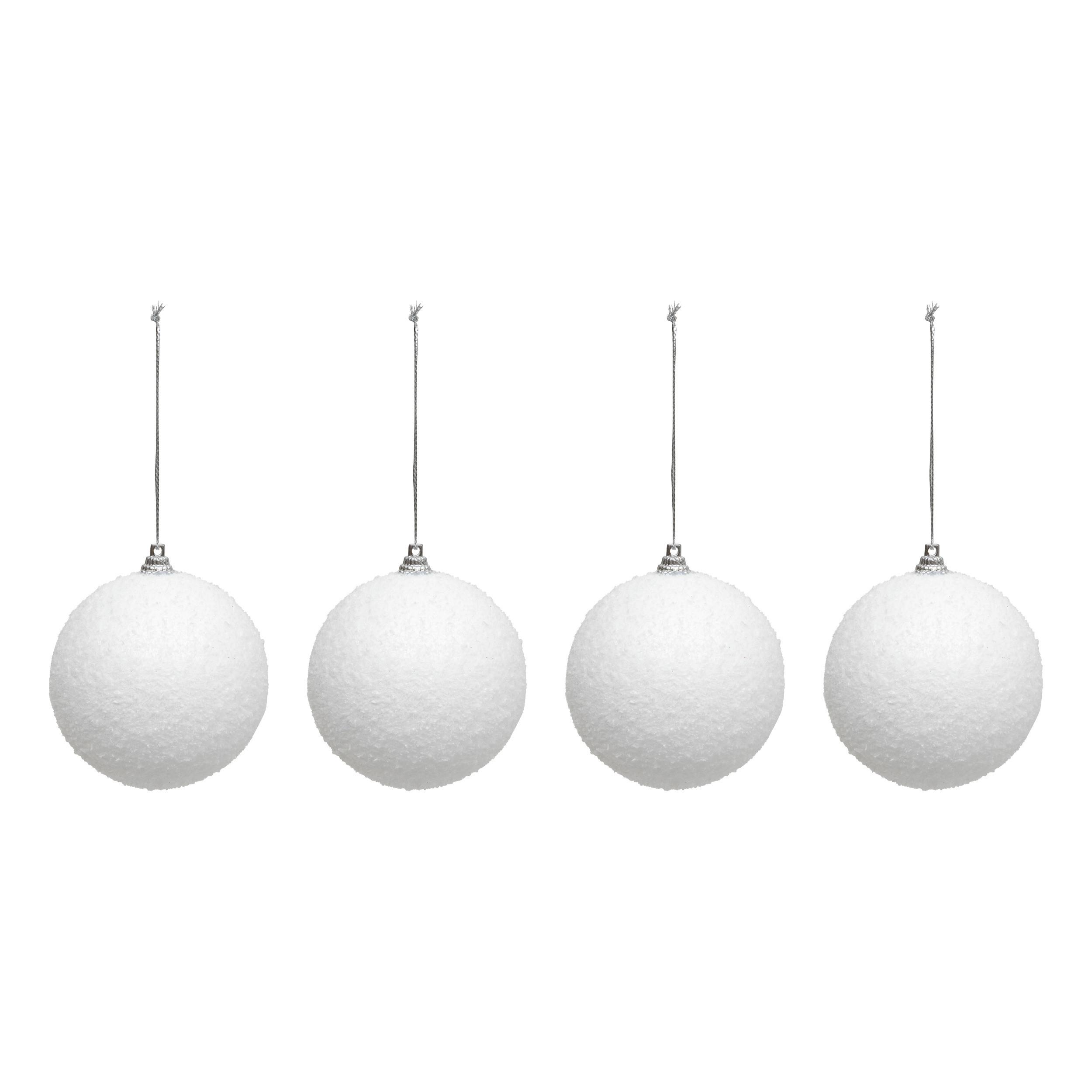 Set Kuglica Za Bor Snow Balls, 8/1 - bijela, Moderno, plastika (8/4cm)