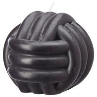 Gyertya Knot - fekete, Modern, természetes anyagok/paraffin (8,8/8,5cm) - Modern Living